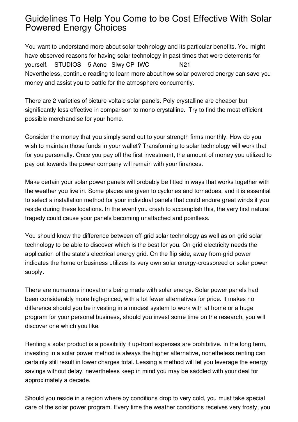 Guidelines To Help You Come To Be Cost Effective With Solar Powered E 