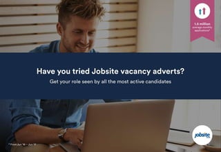 Have you tried Jobsite vacancy ads?