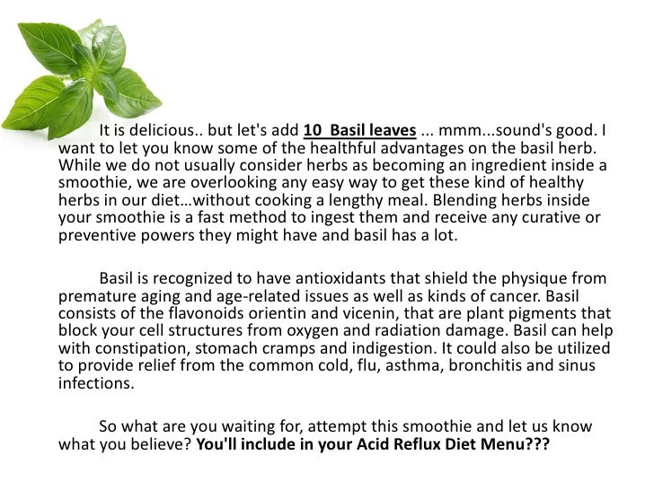 Acid Reflux Diet - Gerd Diet