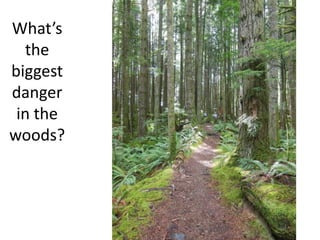 What’s
the
biggest
danger
in the
woods?

 