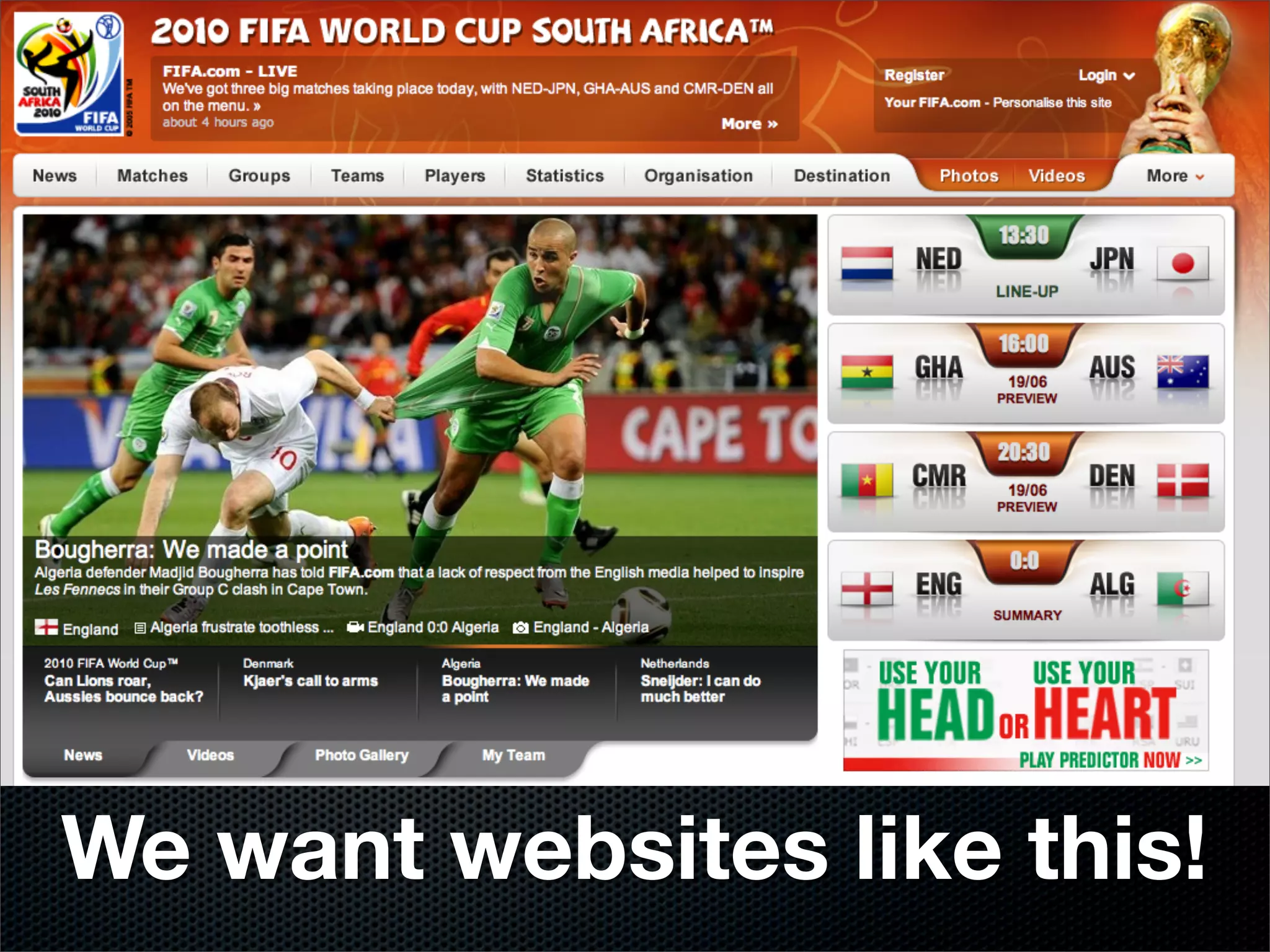 We want websites like this!
 