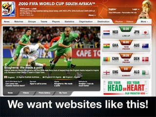 We want websites like this!
 