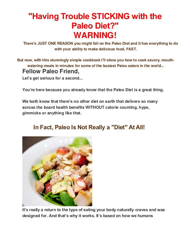 what is the paleo diet it was fail
