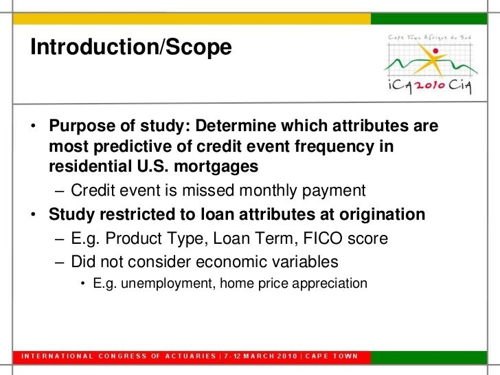 Risk Of Variable Loan Mba statistical review of mortgage credit risk variables ica 2010 Risk Of Variable Loan Mba statistical review of mortgage credit risk variables ica 2010