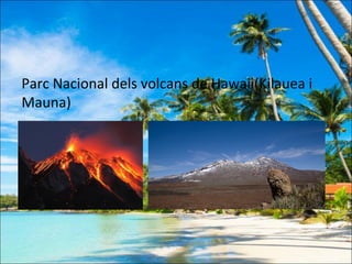 Parc Nacional dels volcans de Hawaii(Kilauea i
Mauna)
 