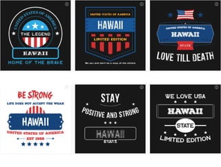 Hawaii state designs