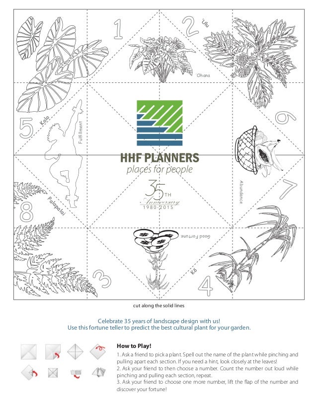 HHF Planners' Hawaiian Cultural Plant Fortune Teller