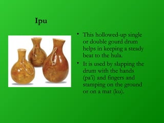 Houl Instrument Hawaiian hula 1 | PPT