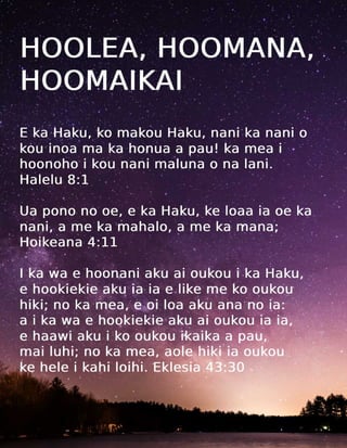 Hawaiian Praise Worship Thanksgiving Tract