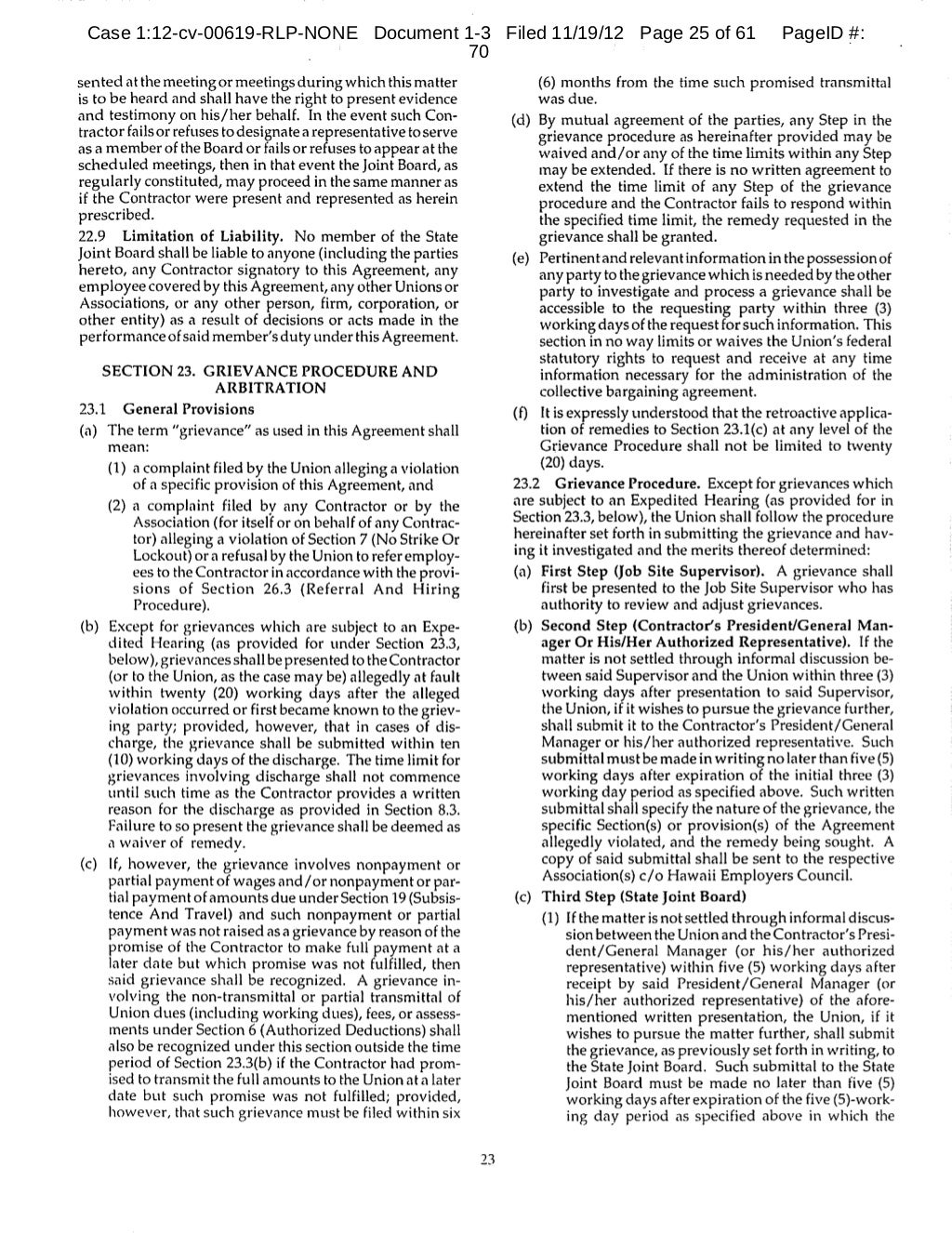 Hawaii carpenters union agreement