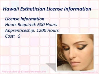 Hawaii esthetician license information