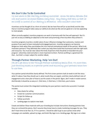 The Playbook: Successfully Integrated Through-Partner Marketing