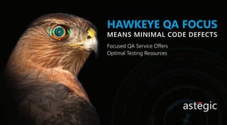 -
-
-
-
-
-
- - -
-
-
--
HAWKEYE QA FOCUS
Focused QA Service Offers
Optimal Testing Resources
MEANS MINIMAL CODE DEFECTS
 