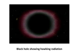 Black hole showing hawking radiation
 