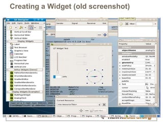 Creating a Widget (old screenshot) 