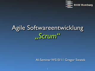 Agile Webdevelopment with Scrum