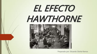 EL EFECTO
HAWTHORNE
Preparado por: Eduardo Dávila Ramos
 