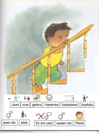 Joan zure gelara
-
esan dio aitak
-
esaten dio PeiokEz dut uste
haserrea bukatzean bueltatu
 