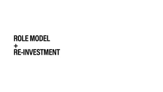 ROLEMODEL 
+
RE-INVESTMENT
 