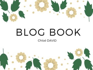 BLOG BOOK
Chloé DAVID
 