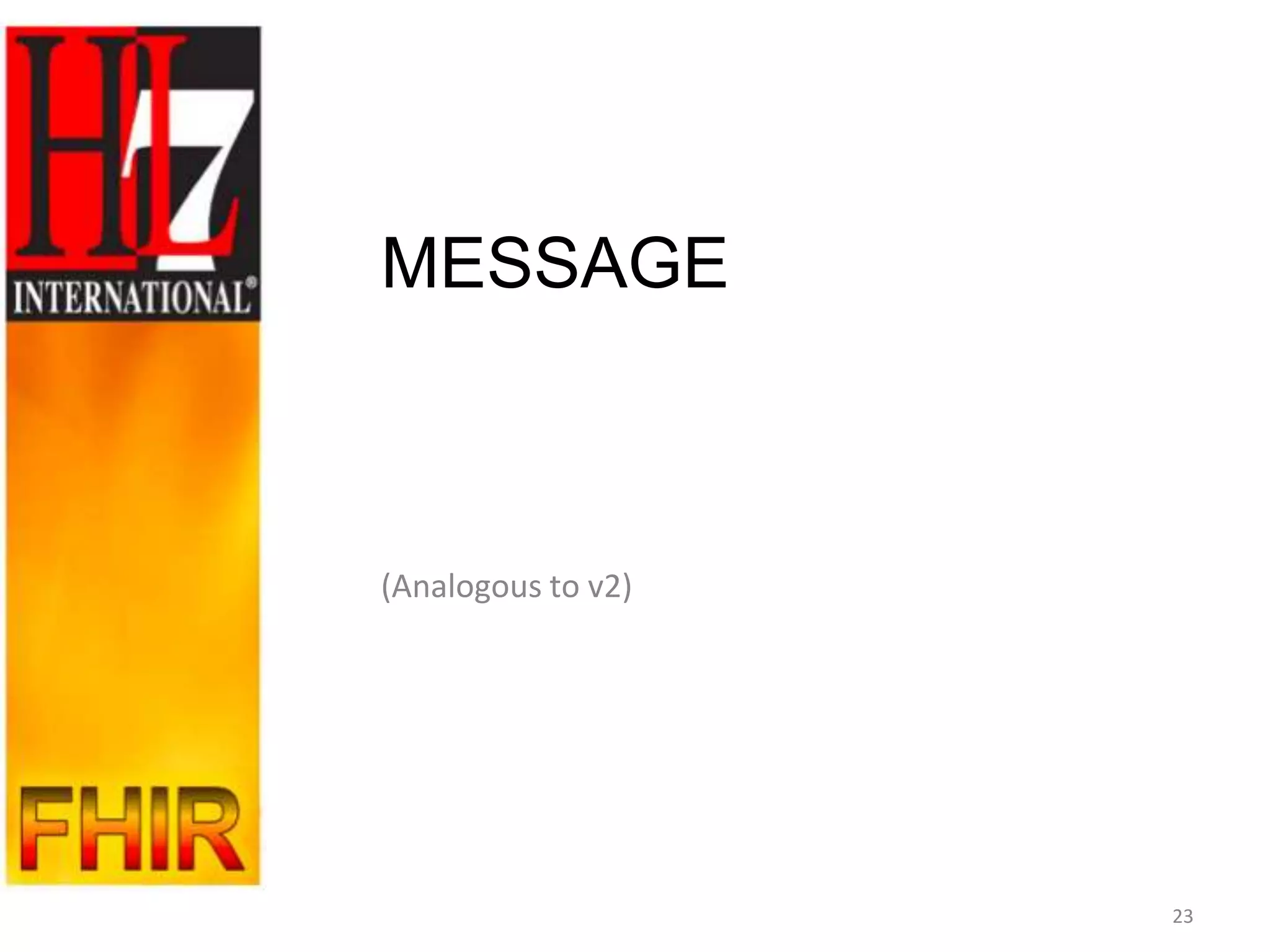 MESSAGE



(Analogous to v2)




                    23
 