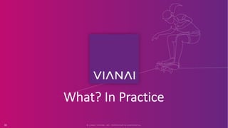 What? In Practice
© V I A N A I S Y S T E M S , I N C . P R O P R I E T A R Y & C O N F I D E N T I A L
33
 
