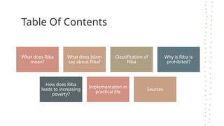 Riba.pptx interest in islam or rib in islam | PPTX