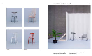 34 35Chair / HEE / Design Hee Welling
Bar stool HEE BAR STOOL
Colour Black, white, rust, army, beige, racing green, grey
Material Powder coated galvanized solid steel
Size W44 X D47 X H75/86, W43 X D45 X H65/76 cm
Lounge chair HEE LOUNGE CHAIR
Colour Black, white, rust, army, beige, racing green, grey
Material Powder coated galvanized solid steel
Size W72 X D67 X H37/67 cm
J107 (grey) J110 (nature)
J77 (white) J77 (coral)
 