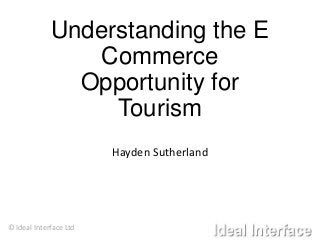 Understanding the E
Commerce
Opportunity for
Tourism
Hayden Sutherland

© Ideal Interface Ltd

 