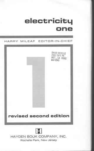 (Hayden) electricity 1 2nd edition (1976)