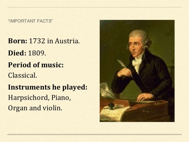 Franz Haydn Accomplishments