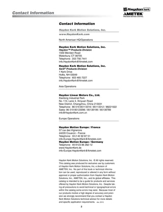 Haydon kerk complete catalog | PDF