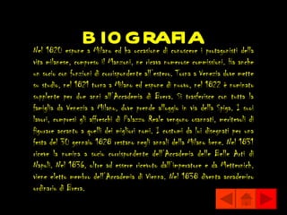 b iografia
Nel 1820 espone a Milano ed ha occasione di conoscere i protagonisti della
vita milanese, compreso il Manzoni, ne ricava numerose commissioni. Ha anche
un socio con funzioni di corrispondente all’estero. Torna a Venezia dove mette
su studio, nel 1821 torna a Milano ed espone di nuovo, nel 1822 è nominato
supplente per due anni all’Accademia di Brera. Si trasferisce con tutta la
famiglia da Venezia a Milano, dove prende alloggio in via della Spiga. I suoi
lavori, compresi gli affreschi di Palazzo Reale vengono osannati, meritevoli di
figurare accanto a quelli dei migliori nomi. I costumi da lui disegnati per una
festa del 30 gennaio 1828 restano negli annali della Milano bene. Nel 1831
riceve la nomina a socio corrispondente dell’Accademia delle Belle Arti di
Napoli. Nel 1836, oltre ad essere ricevuto dall’imperatore e da Metternich,
viene eletto membro dell’Accademia di Vienna. Nel 1838 diventa accademico
ordinario di Brera.
 