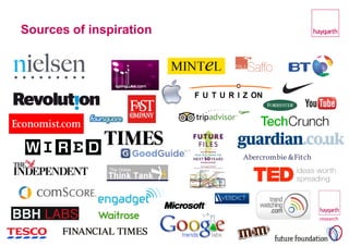 Sources of inspiration




                         research
 