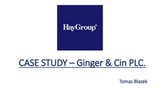CASE STUDY – Ginger & Cin PLC.
Tomas Blazek
 
