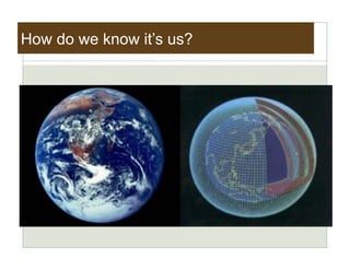 How do we know it’s us?
 