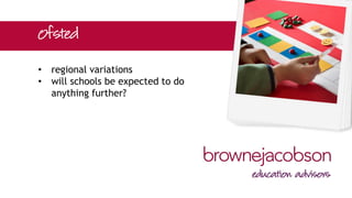 • when judging behaviour safety, “look
at the extent to which pupils are able
to understand, respond to and
calculate risk effectively, for example
risks associated with… radicalisation
and extremism and are aware of the
support available to them”
 