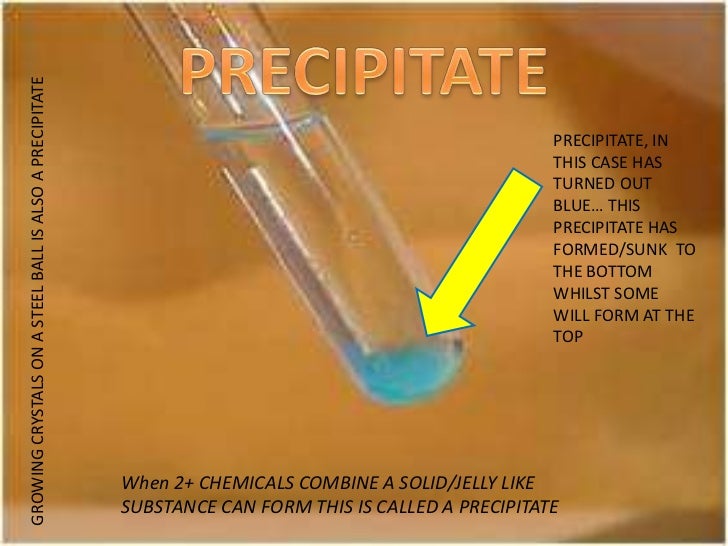 precipitate reaction precipitate reaction