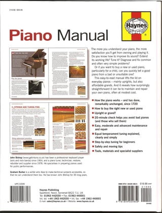 Haynes piano manual back