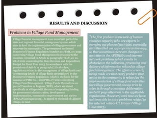 Challenges and Solutions in Implementing Village Fund Management ...