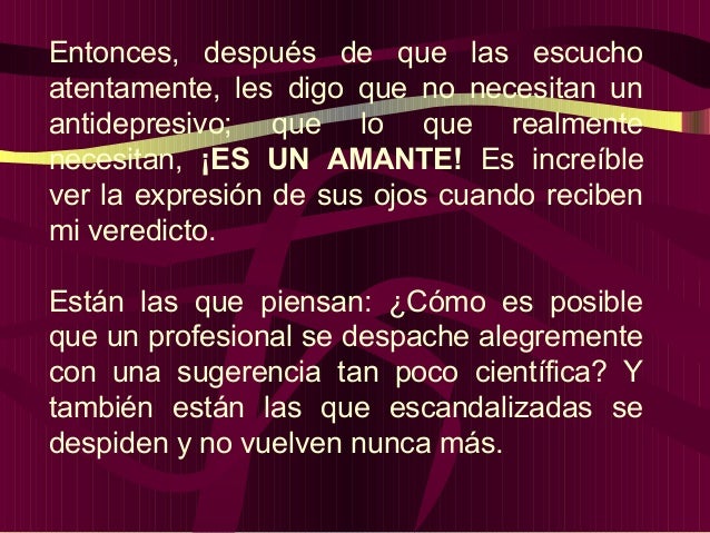 Hay que buscarse un amante