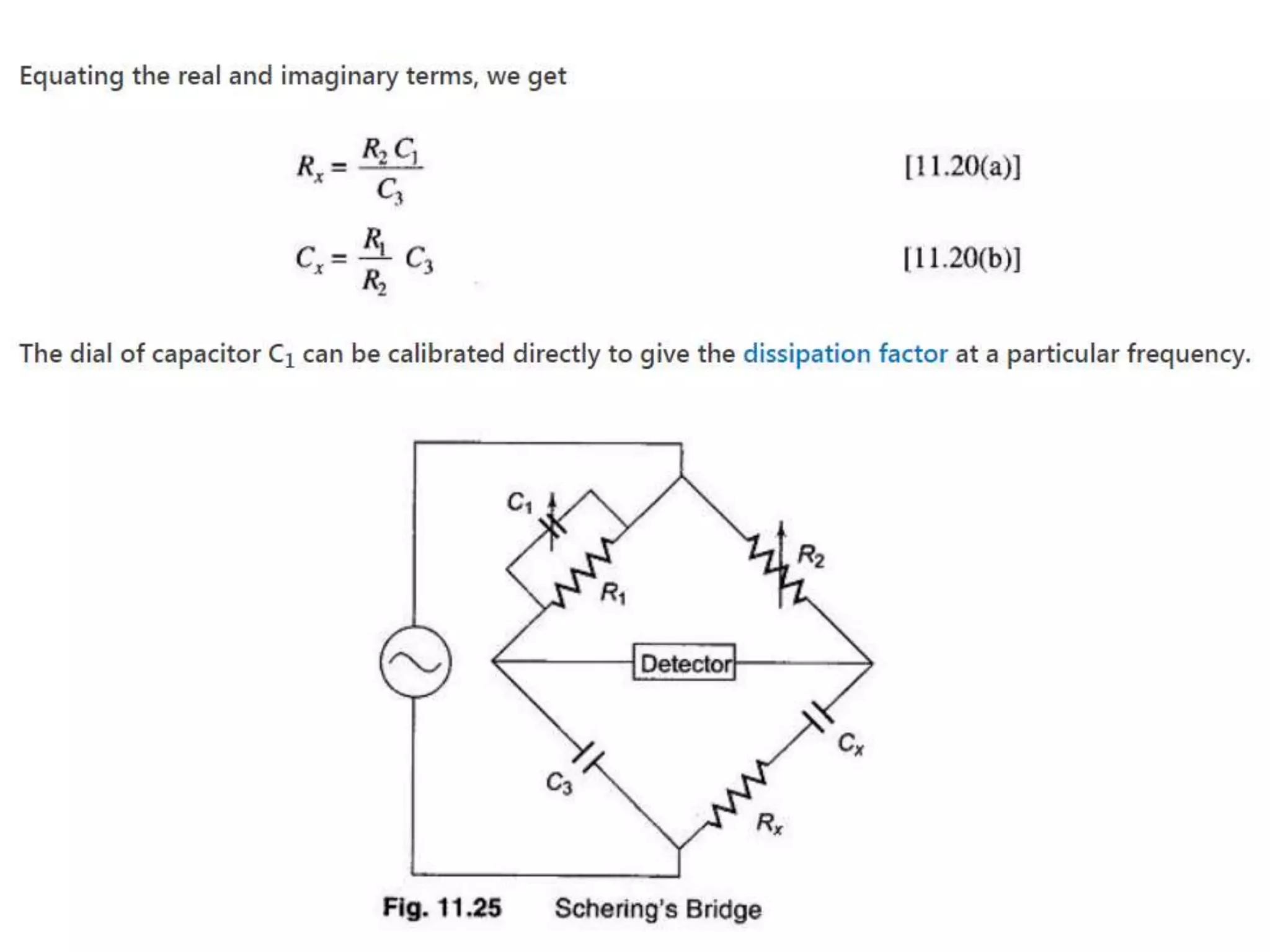 Hays bridge  schering bridge  wien bridge