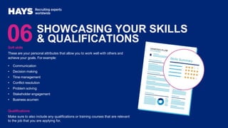Hays Live  - How to create or update your CV