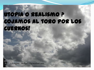 Utopia o Realismo ?
Cojamos al toro por los
cuernos!




 Lilongwe Malawi Diciembre 2011
 