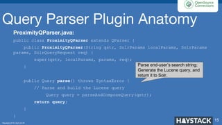 Haystack 2019 - Custom Solr Query Parser Design Option, and Pros & Cons ...