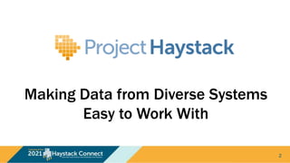 2
Making Data from Diverse Systems
Easy to Work With
 