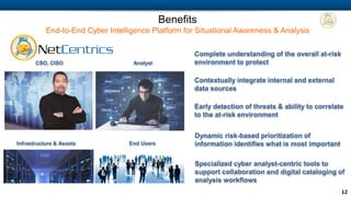COMPANY PROPRIETARY INFORMATION 12
Holistic presentation framework that
optimizes based on device, role,
location, time, context
Information is prioritized based on
relevance to the user
User interface designed to focus user
to hot spots and key alerts
Actionable Intelligence for Commanders
BY PROVIDING CONTEXTUAL SITUATIONAL AWARENESS WHEREVER THEY ARE
 