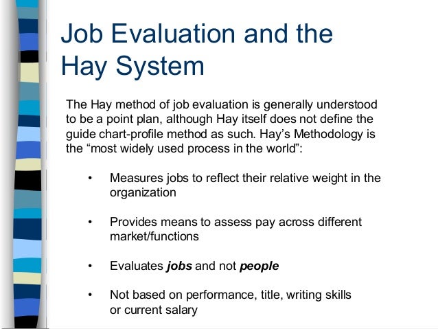 Hay Job Evaluation System Chart