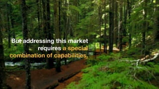 But addressing this market
requires a special
combination of capabilities.
 