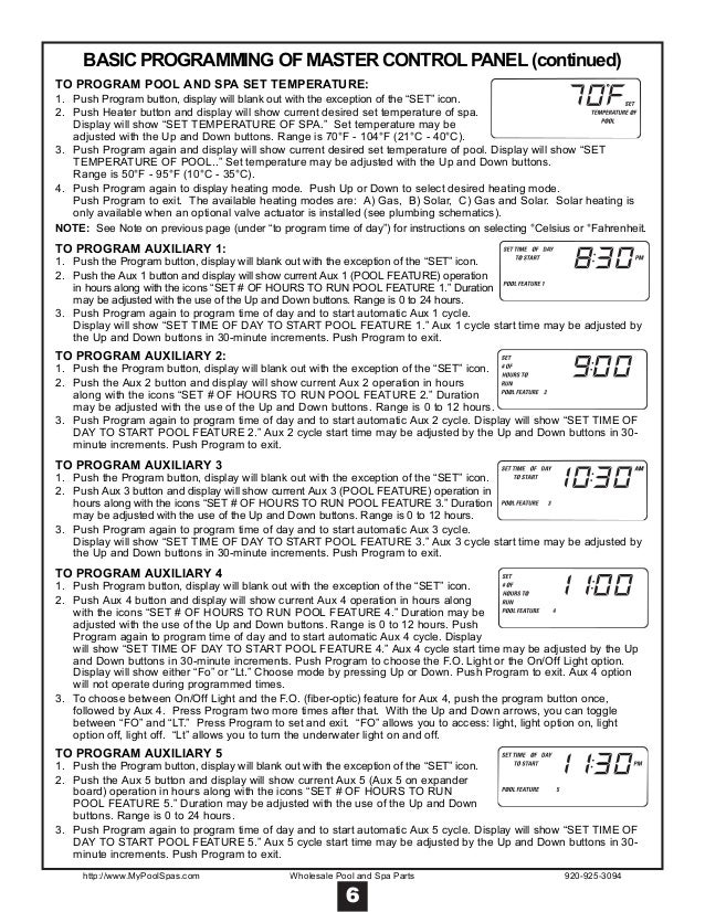Hayward controls 2100_operating